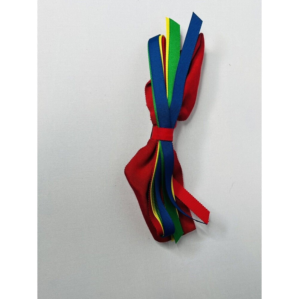 Vintage Made In France Ribbon Rainbow Hair Clip For Girls Barrette Vintage